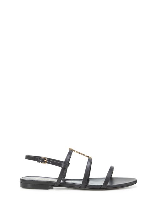 Flat sandals with Cassandra monogram SAINT LAURENT | 652758BDATT1000